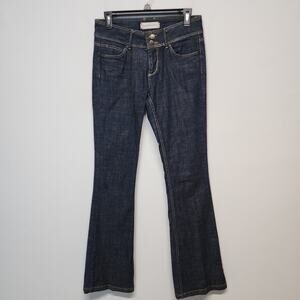 Vintage Topshop Moto Bootcut Flare Jeans Size 28x36 Dark Wash Low Rise Y2K 2000s
